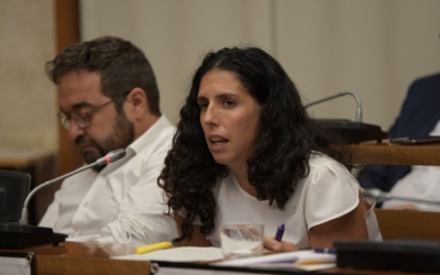 Èlia Soriano-Costa, en una imatge del ple municipal | Roger Benet